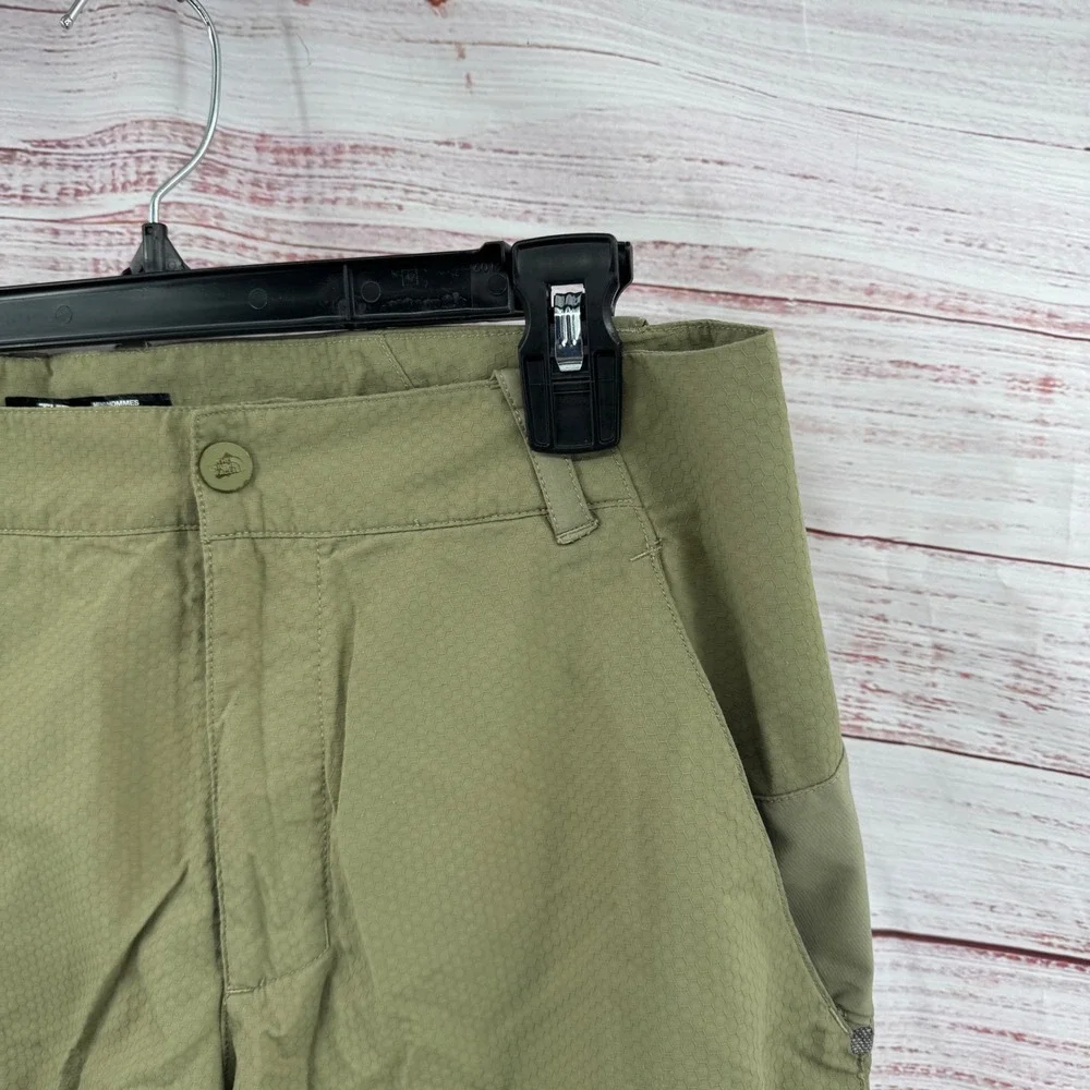 The North Face Hiking‎ Shorts Mens Size 32 Green Honeycomb Ripstop Performance